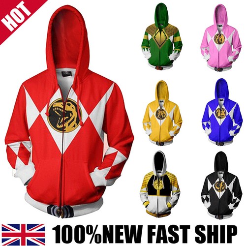 Power rangers hooded costume - hooded,